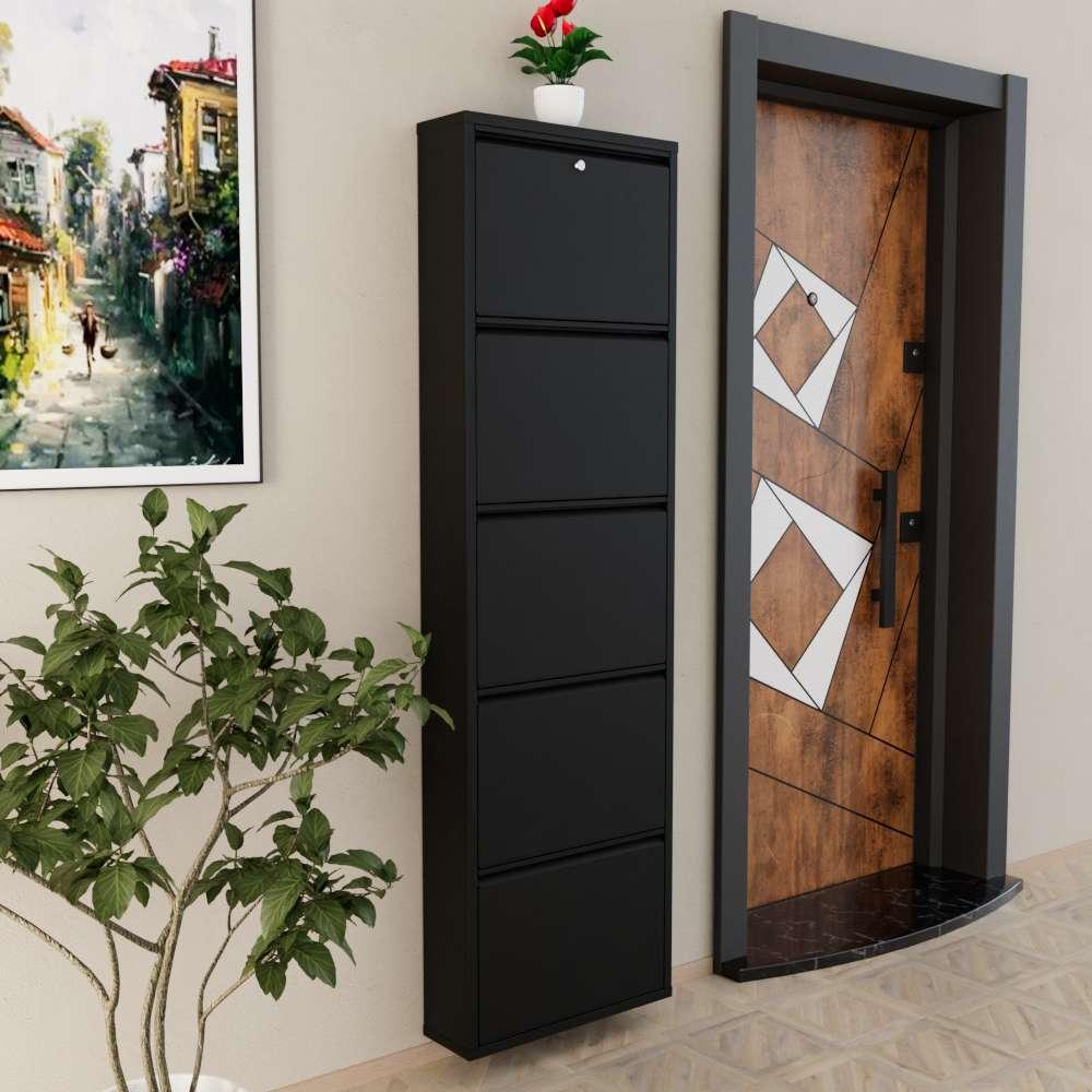 Полица за чевли Hanah Home, 50x169x15 см, Антрацит