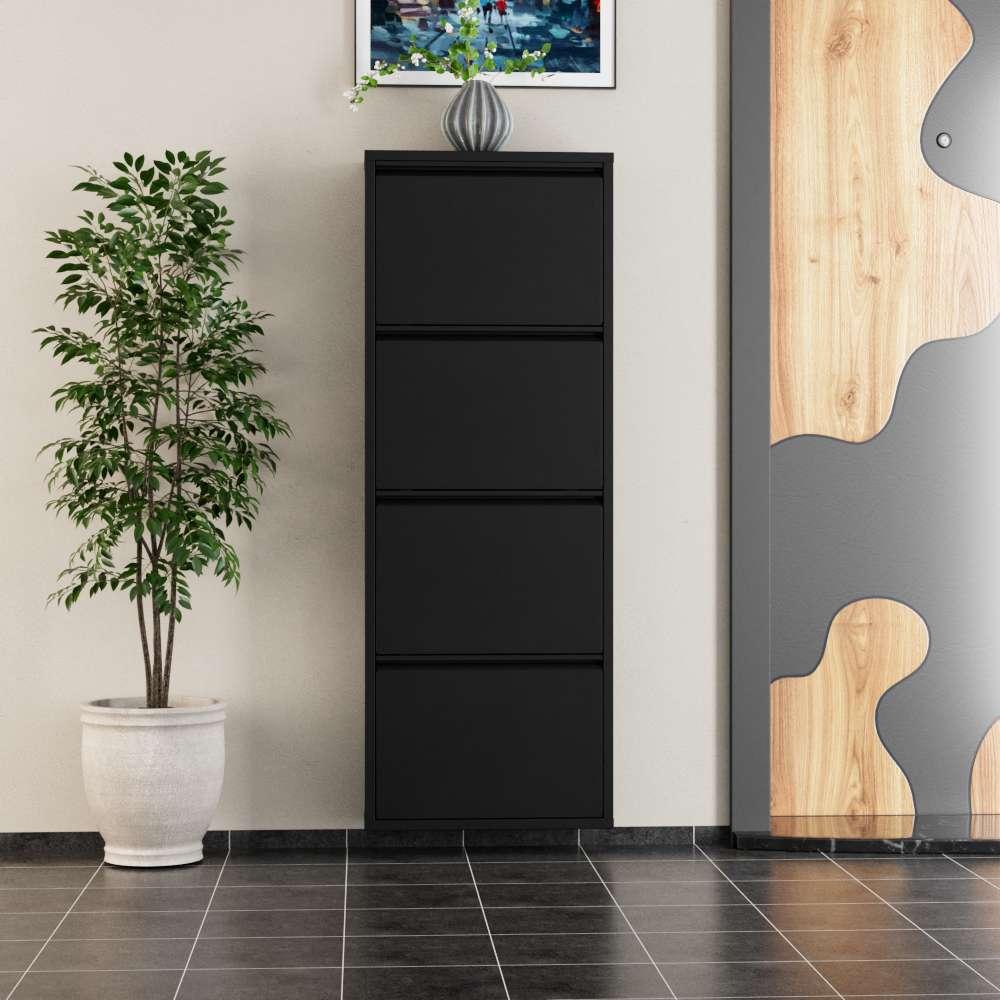 Полица за чевли Hanah Home, 50x136x15 см, црна