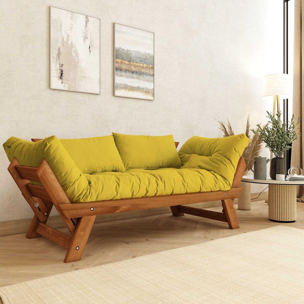 Двосед Hanah Home Garden, од тиково дрво и камила