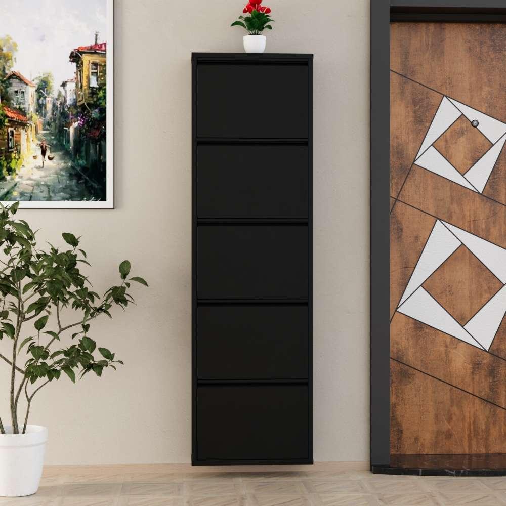 Полица за чевли Hanah Home, 50x169x15 см, црна