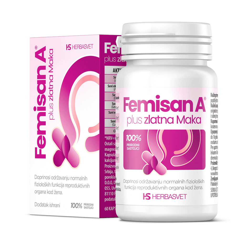 Herbasvet FEMISAN Капсули A Zlatna Maka X60