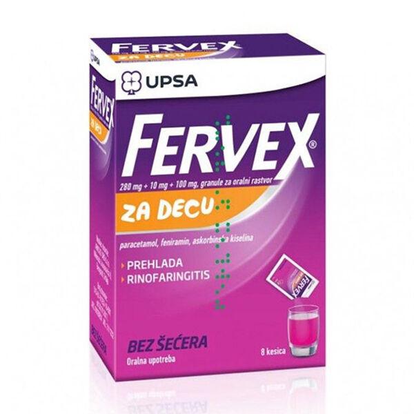 UPSA Кесички Fervex за деца, 8 парчиња