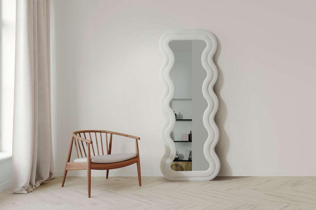 Подно огледало Hanah Home Mundo, 65 см x 170 см, крем