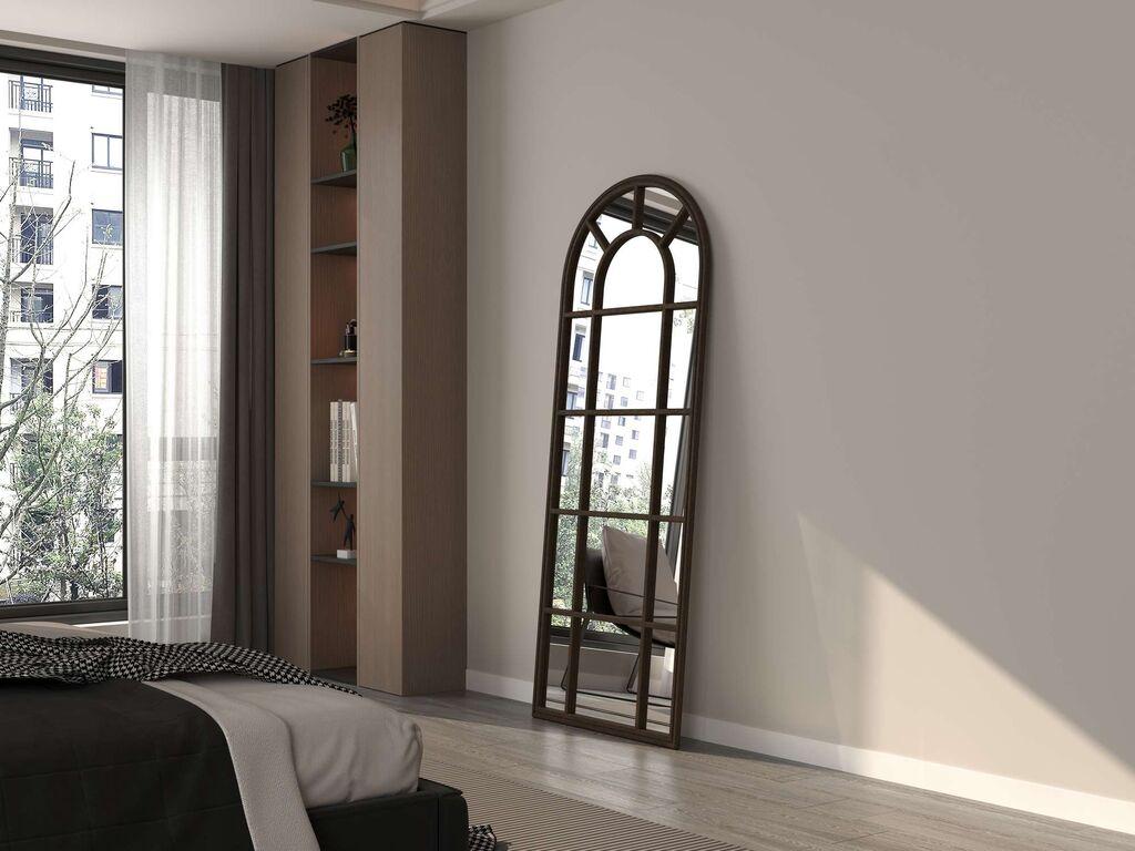 Огледало за под Hanah Home во пенкало, 80 см x 180 см, кафеаво