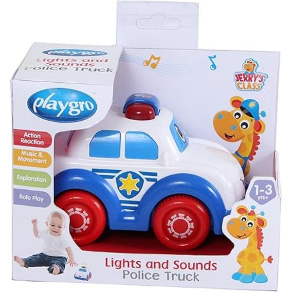 Playgro Светлечка музичка играчка полициско возило