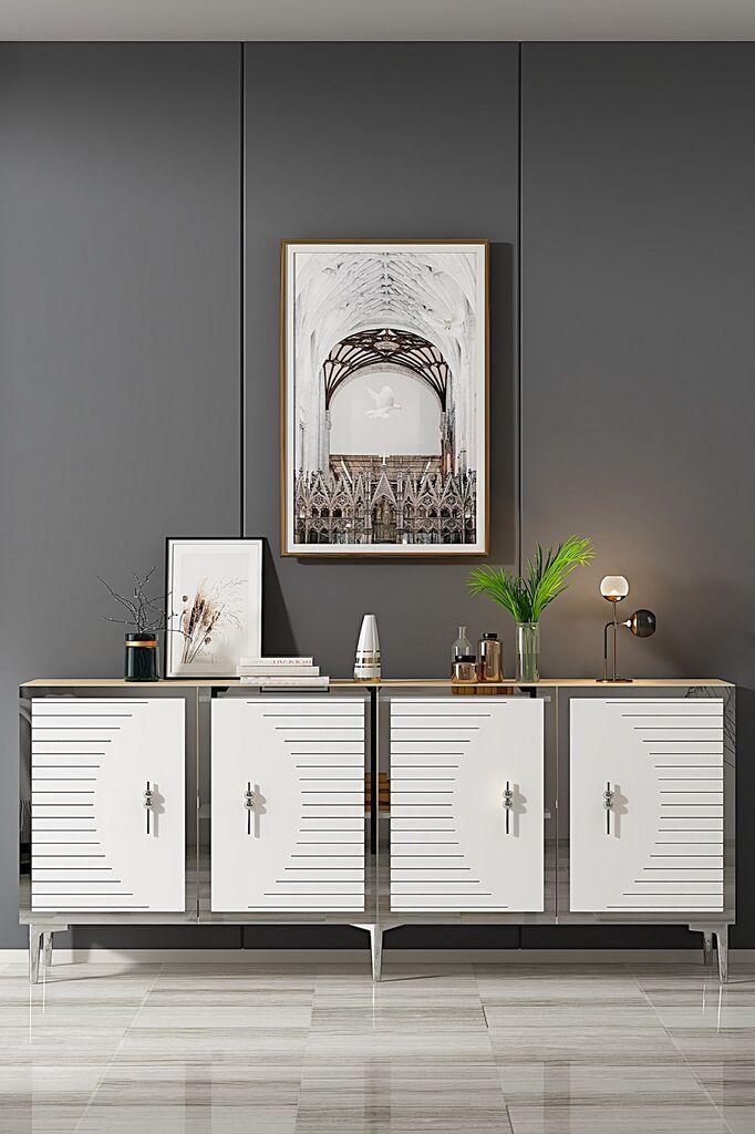 Hanah Home Console Tuna 180, 180x75x32 см, бела