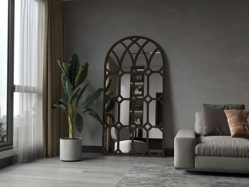 Подно огледало Hanah Home Zylo, 90 см x 180 см, кафеаво