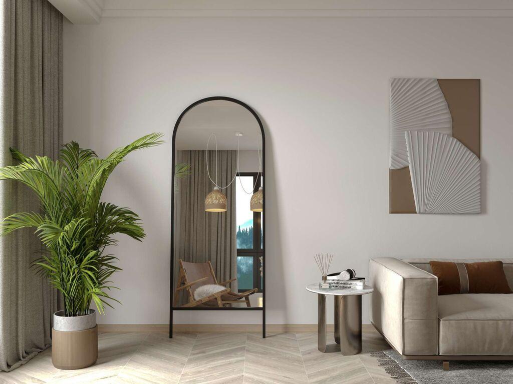 Подно огледало Hanah Home Basiko, 70 см x 180 см, црно