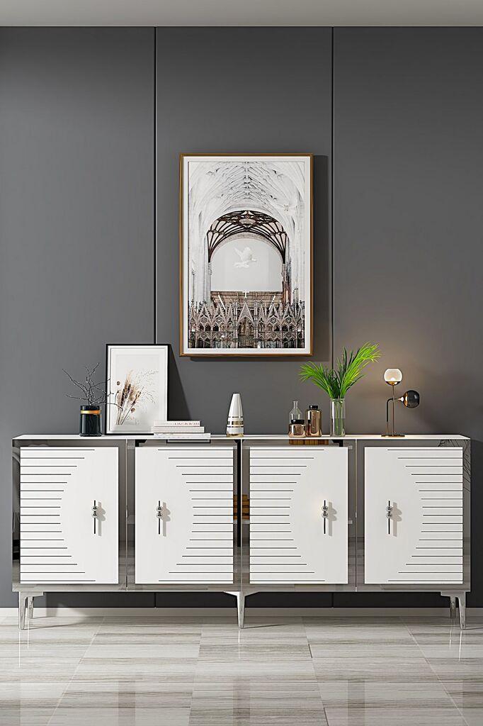 Hanah Home Console Tuna 180, 180x75x32 см, бела