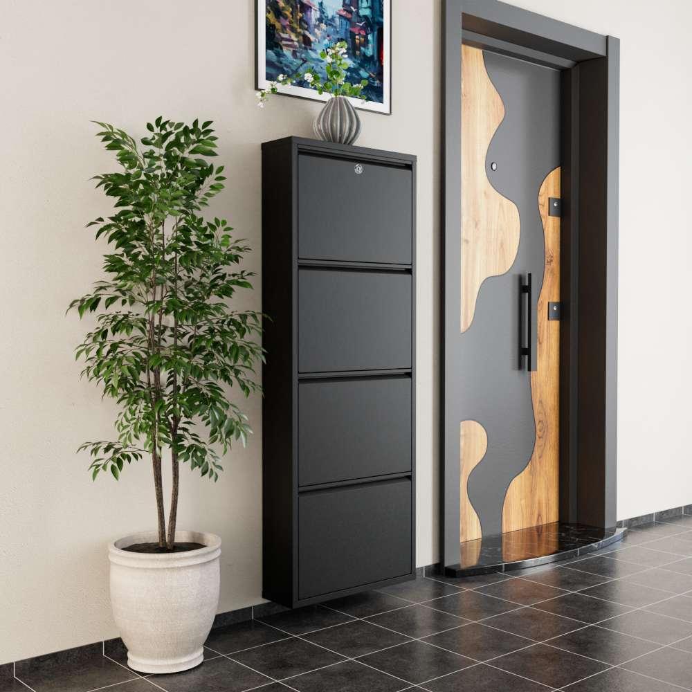 Полица за чевли Hanah Home, 50x136x15 см, Антрацит