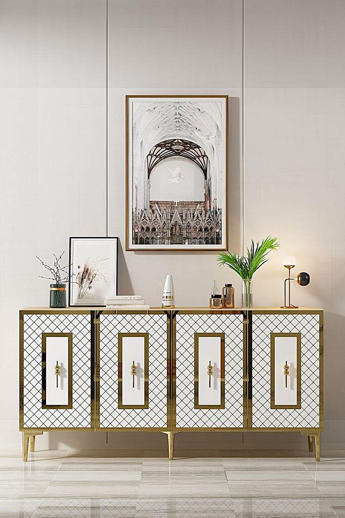 Домашна конзола Hannah Puma 150, 150x75x32 см, бела