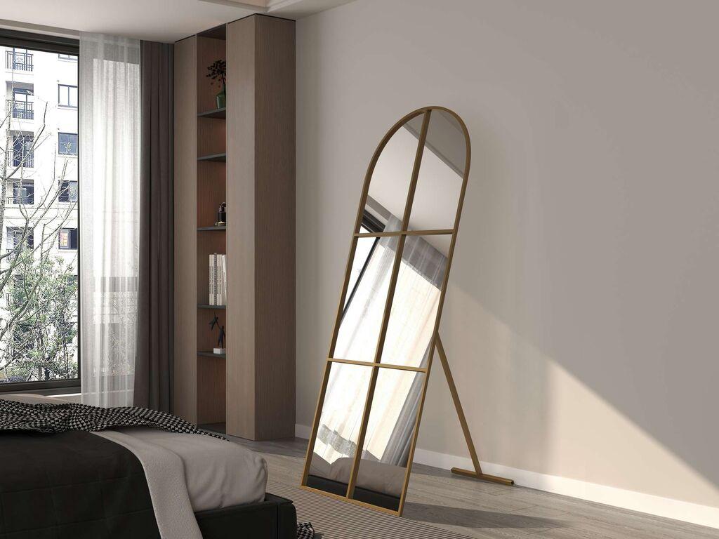 Огледало за под Hanah Home Influencer, 70 см x 180 см, златна боја