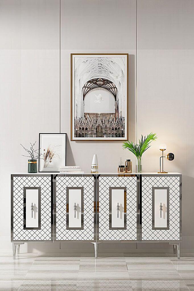 Домашна конзола Hannah Puma 150, 150x75x32 см, бела