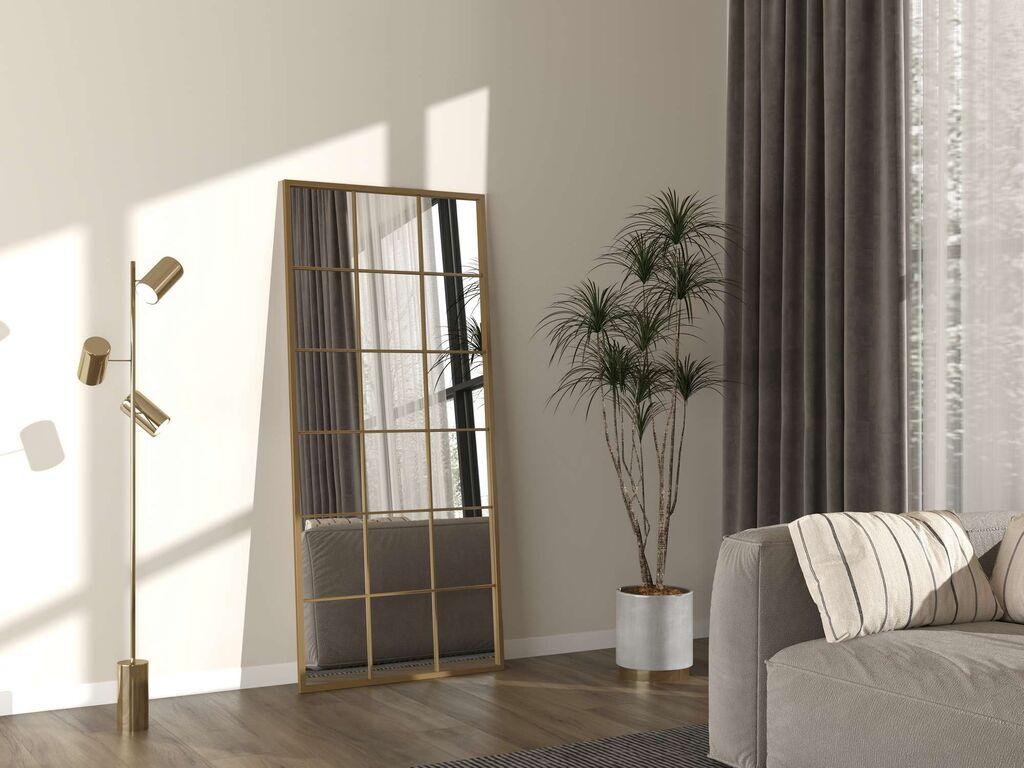 Подно огледало Hanah Home Karex, 80 см x 180 см, златна боја