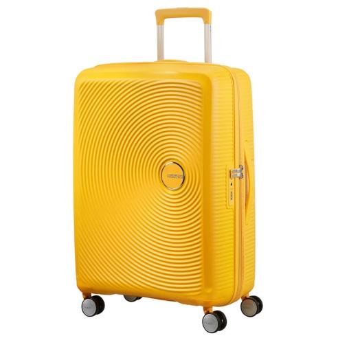 AMERICAN TOURISTER Куфер, 4 тркала, Тврда, Soundbox, 88473/1371, 46*67*29цм, Жолта