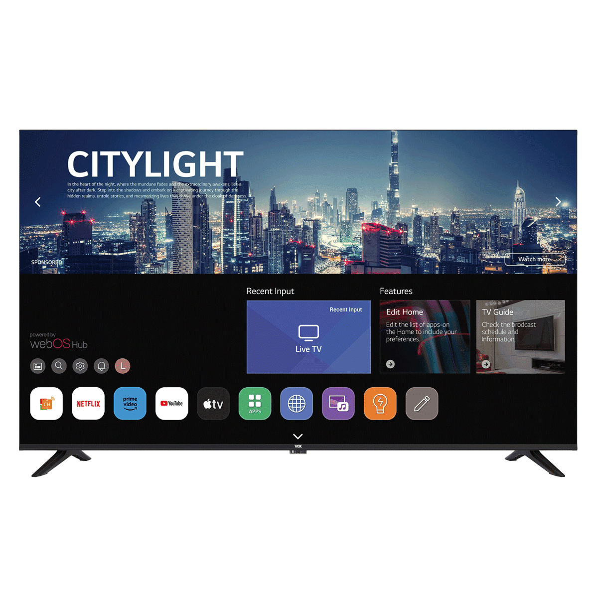 VOX телевизор 43WOS684BF, 43", LED, 1920x1080, паметен, црн