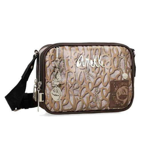 ANEKKE Чанта , 2 Патенти , Mantle, 39883-183, 23*16*9цм, Кафеава