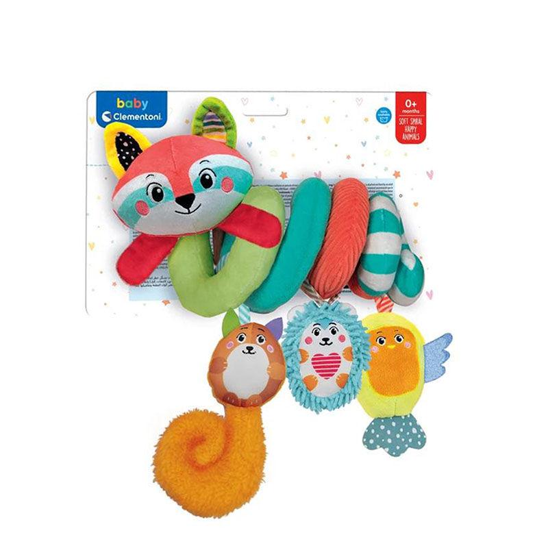 CLEMENTONI BABY Мека играчка спирала Happy Animals 0м+