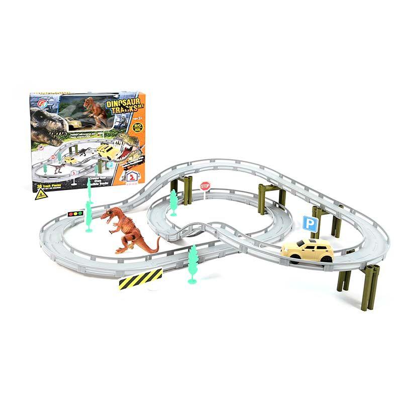 LOCO CROCO Сет стаза со диносауруси и возила