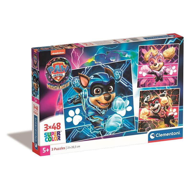 Clementoni puzzle za djecu Сложувалка Paw Patrol Mighty 3x48 пар 5г+