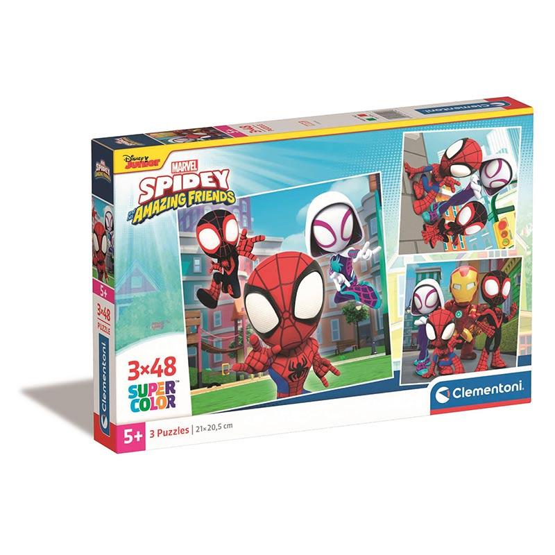Clementoni puzzle za djecu Сложувалка Spidey Friends 3x48 пар 5г+