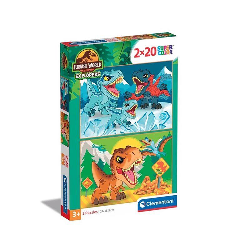 Clementoni puzzle za djecu Сложувалка Jurassic World 2x20 пар 3+