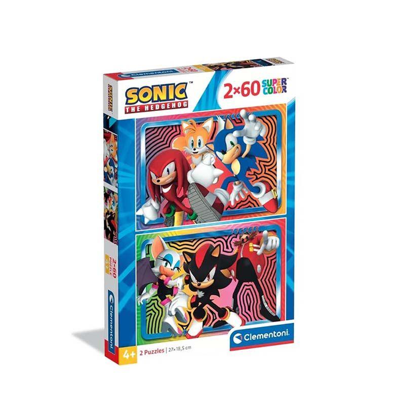 Clementoni puzzle za djecu Сложувалка Sonic 2x60 пар 4г