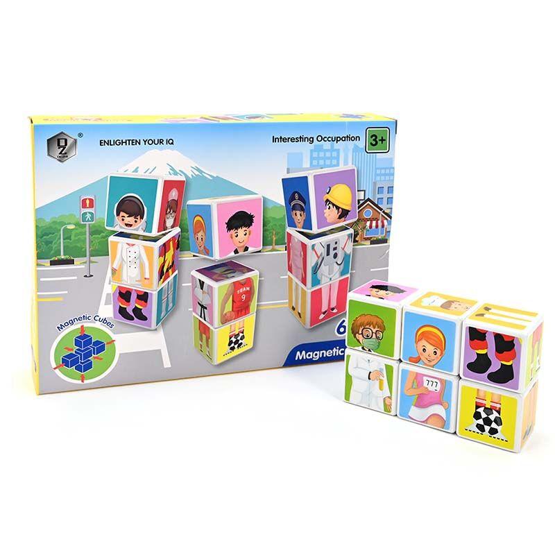 LOCO CROCO Сет магнетни коцки 6 парчиња