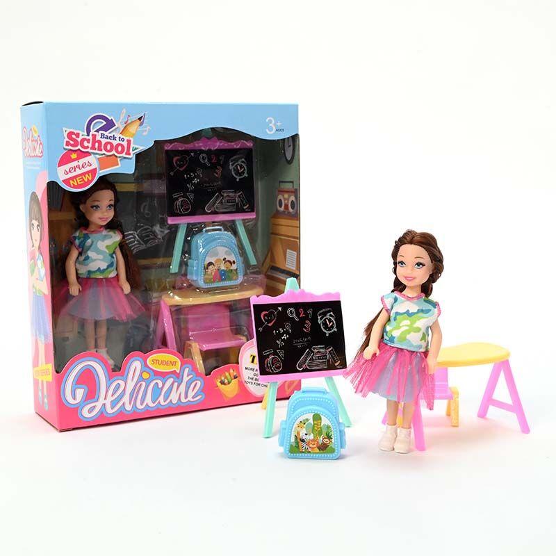 LOCO CROCO Кукличка со табла за пишување и ранец