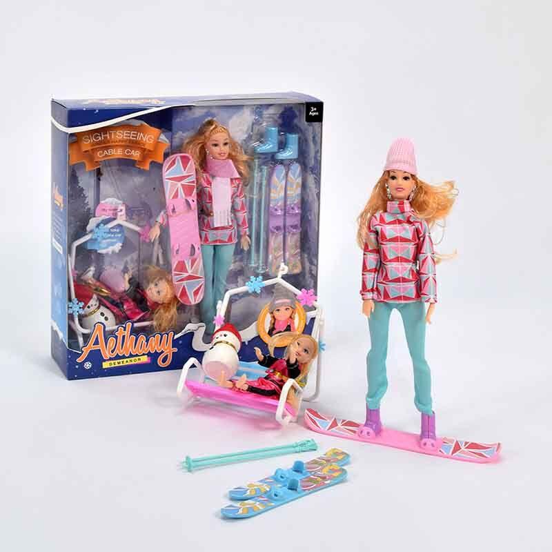 LOCO CROCO Барби со скии и дете