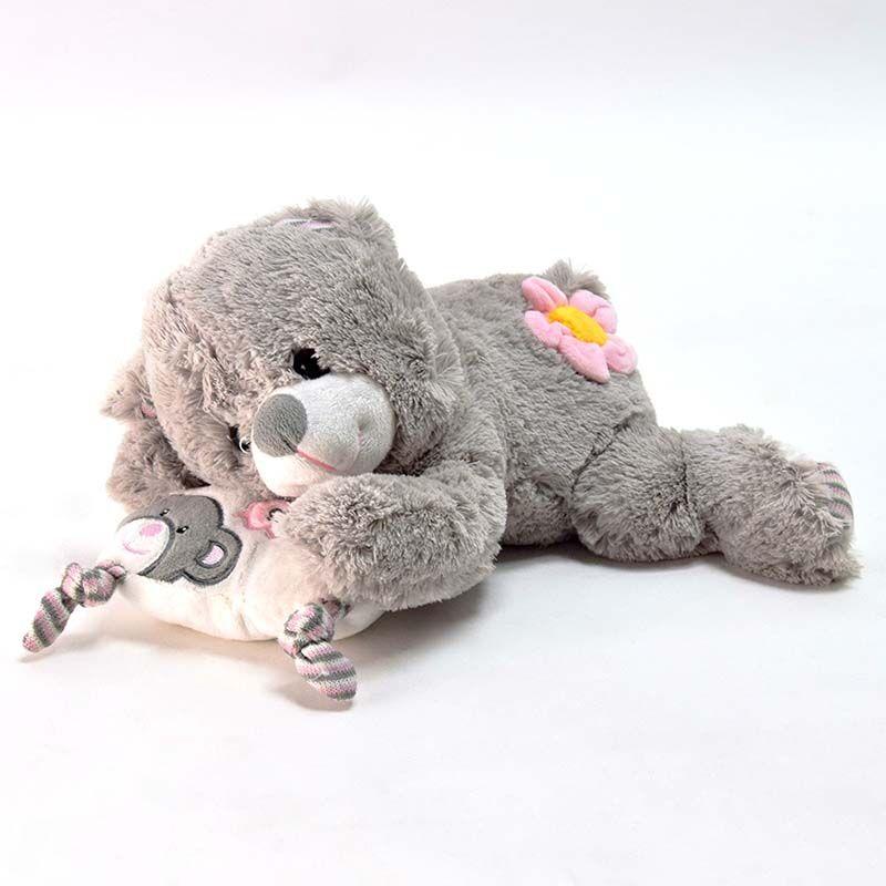 LOCO CROCO Мече сиво со перниче 30см