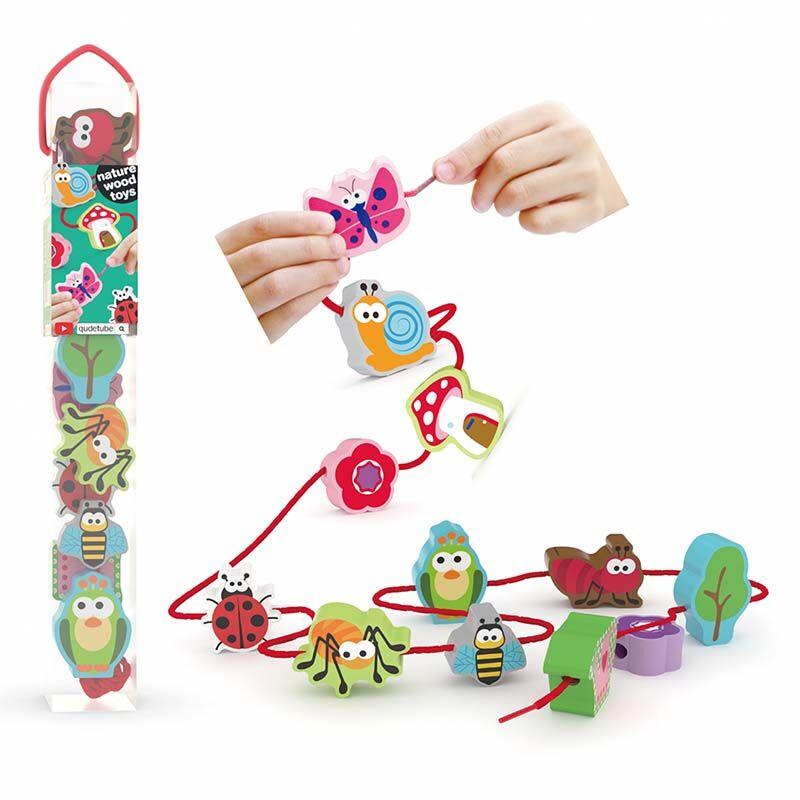 J'adore Дрвена играчка сложувалка животни со врвка JD821429