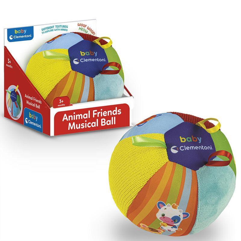 CLEMENTONI BABY Музичка топка Animal Friends 3м+