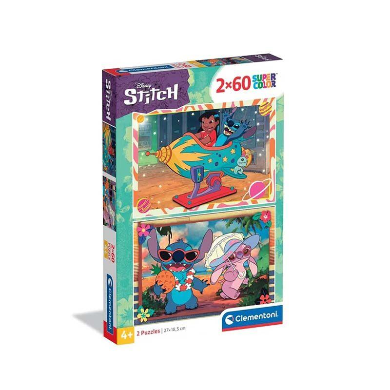 Clementoni puzzle za djecu Сложувалка Stitch 2025 2x60 пар