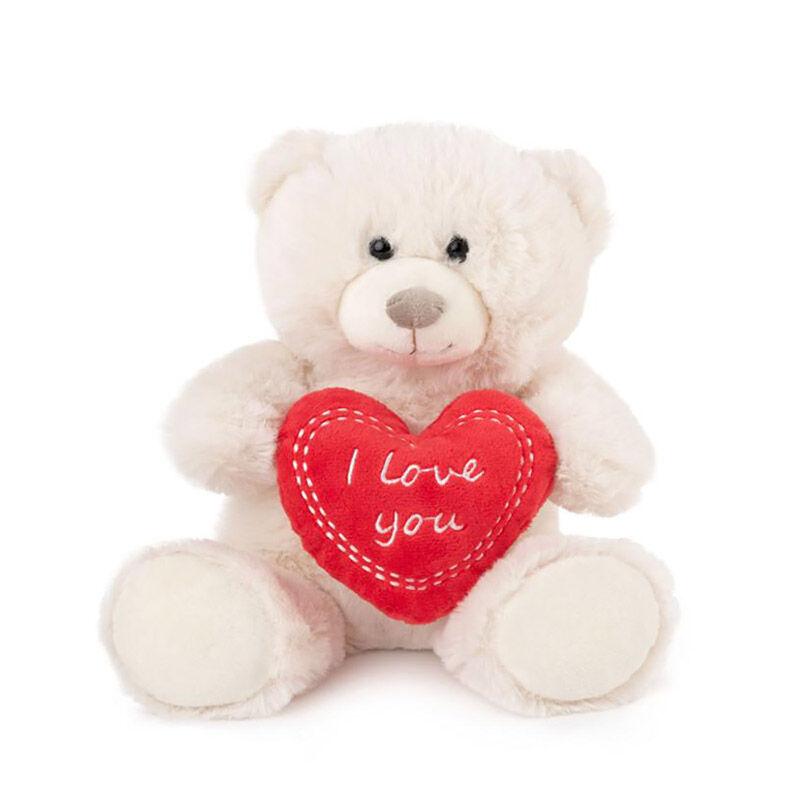 AMEK Мече со срце светло беж 20см