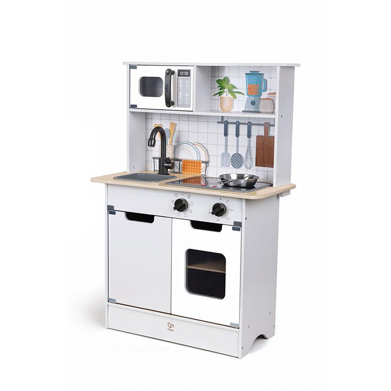 HAPE Дрвена играчка кујна светло сива H3213