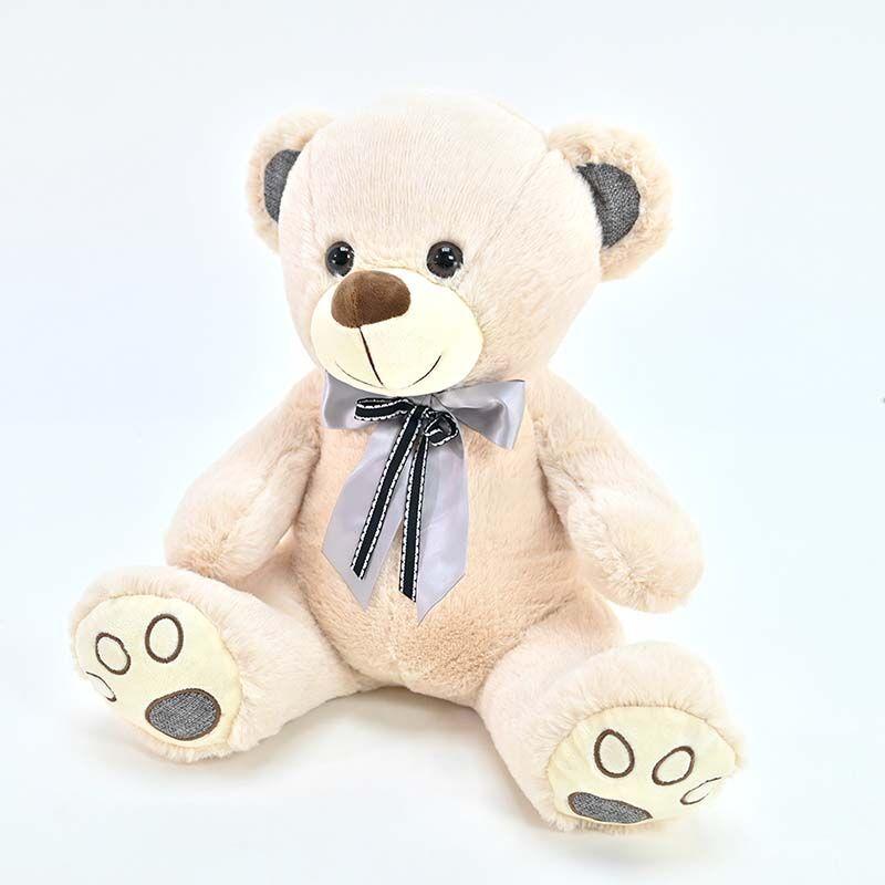 AMEK Мече со дупла машна плава 40см