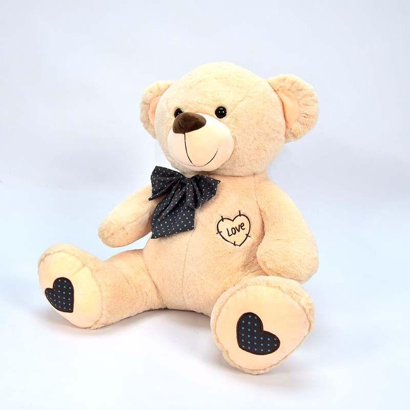 AMEK Мече беж со плава машна 60см