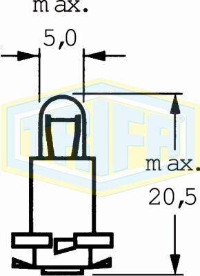 Trifa Сијалица 24V 1,2W EBS R4 жолта 202750