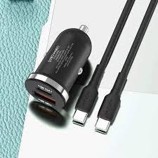 MOXOM Автомобилски Полнач MX-VC33 12/24V Со Type-C Кон Type-C Кабел