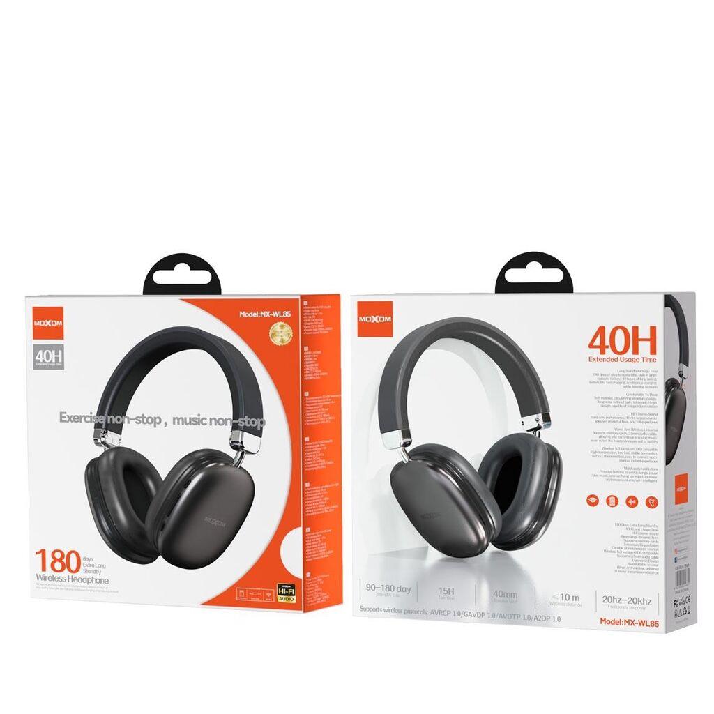 MOXOM Безжични Слушалки MX-WL85, Црни