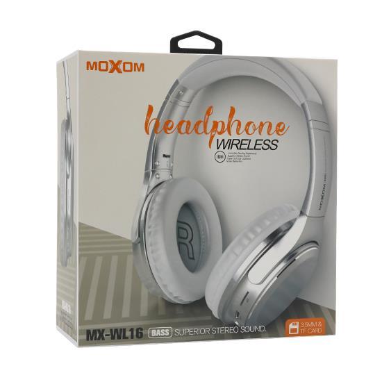 MOXOM Безжични Слушалки MX-WL16, Сиви