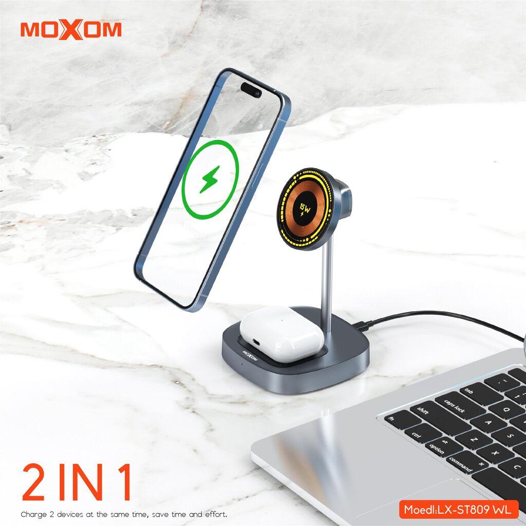 MOXOM Безжичен Полнач 2 Во 1 LX-ST809