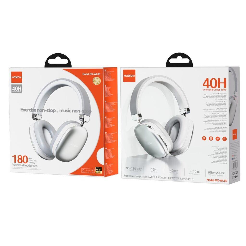 MOXOM Безжични Слушалки MX-WL85, Сиви