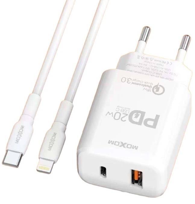 MOXOM Полнач MX-HC150 20W/18W Со Type-C Кон iPhone Кабел