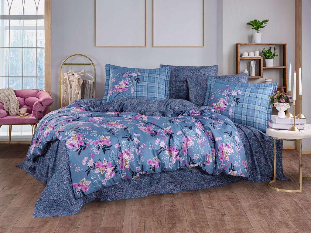 Комплет постелнина L'essentiel Maison Викторија, 200x220 cm, Сина