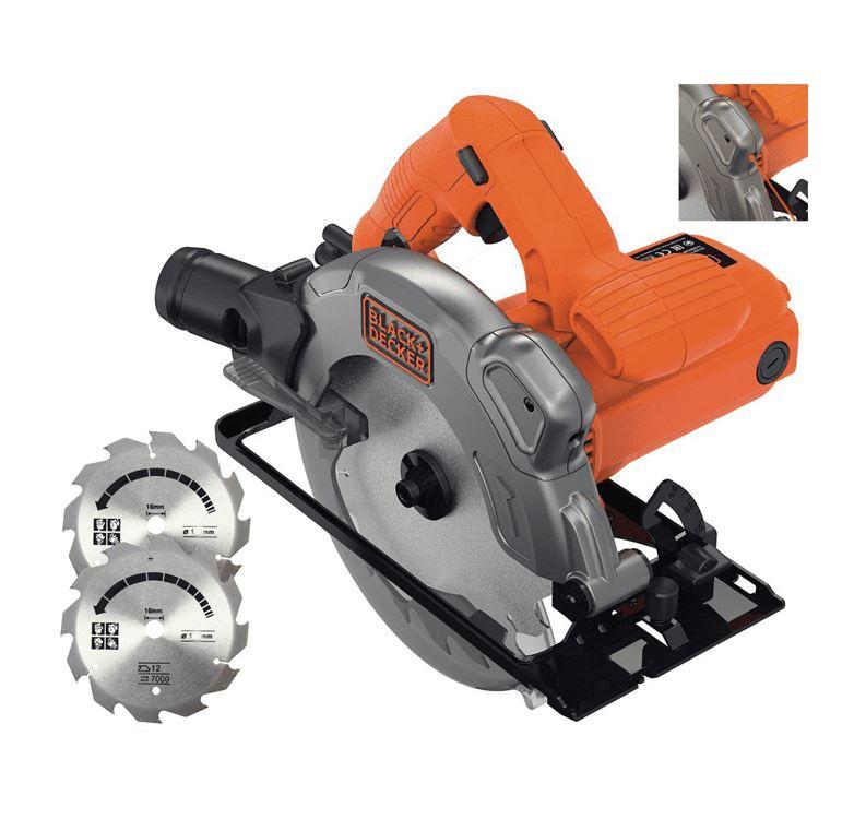 BLACK+DECKER Кружна пила со 2 листа 1250W 190x16мм ЛАСЕР BD  CS1250LA-QS