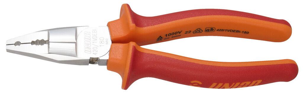 Unior Електро комбинирана клешта 180мм 610425  420-1VDEBI