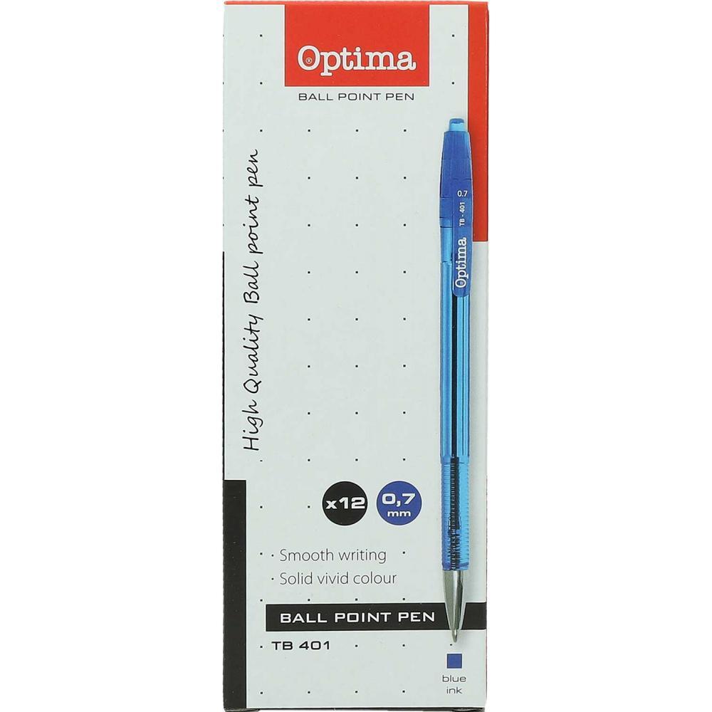 Optima Пенкало тб-401 плаво 1/12 10991