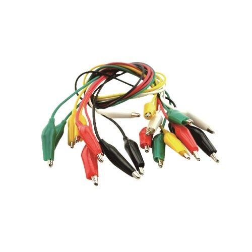 Alfa Electric Комплет крокодил каблиња 10x40cm (2 црвени, 2 црни, 2 зелени, 2 бели, 2 жолти)  CLIP-CABLES-10x40